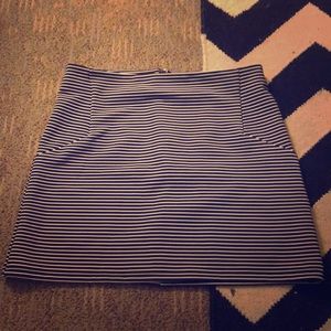 Topshop Stripy Black and White Mini Skirt Size 8